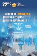 Couverture : Les enjeux de l’innovation : Quelles politiques ? Quelle gouvernance ?