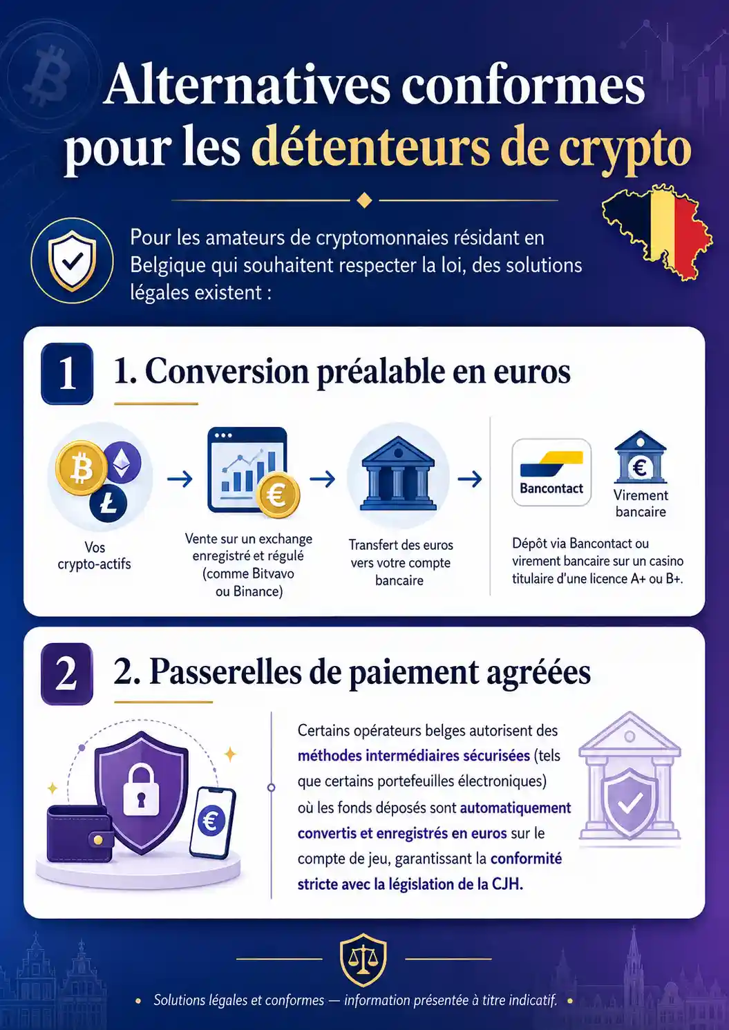 Alternatives conformes pour les détenteurs de crypto