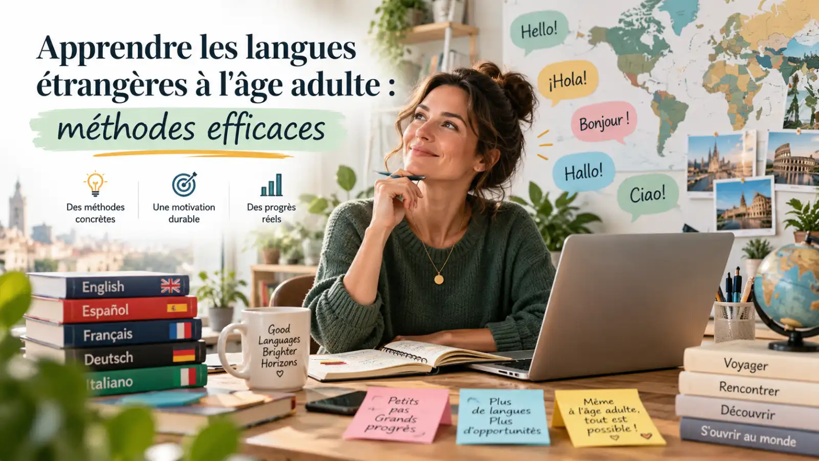 Apprendre les langues étrangères à l'âge adulte