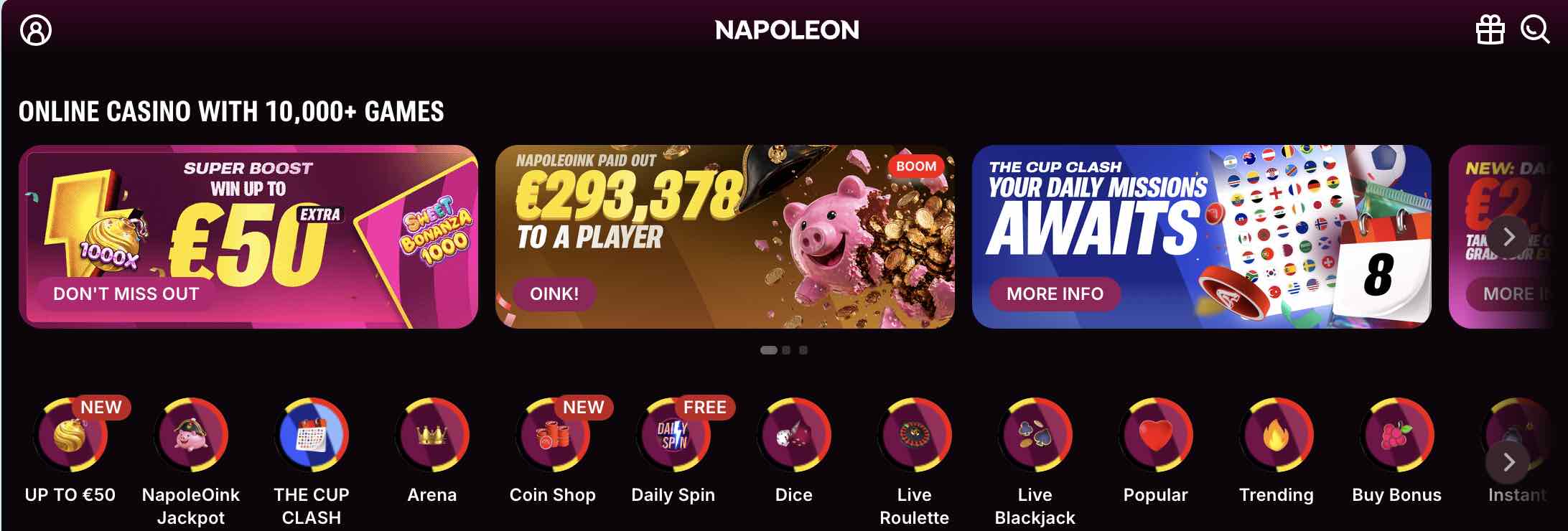 Napoleon casino BE