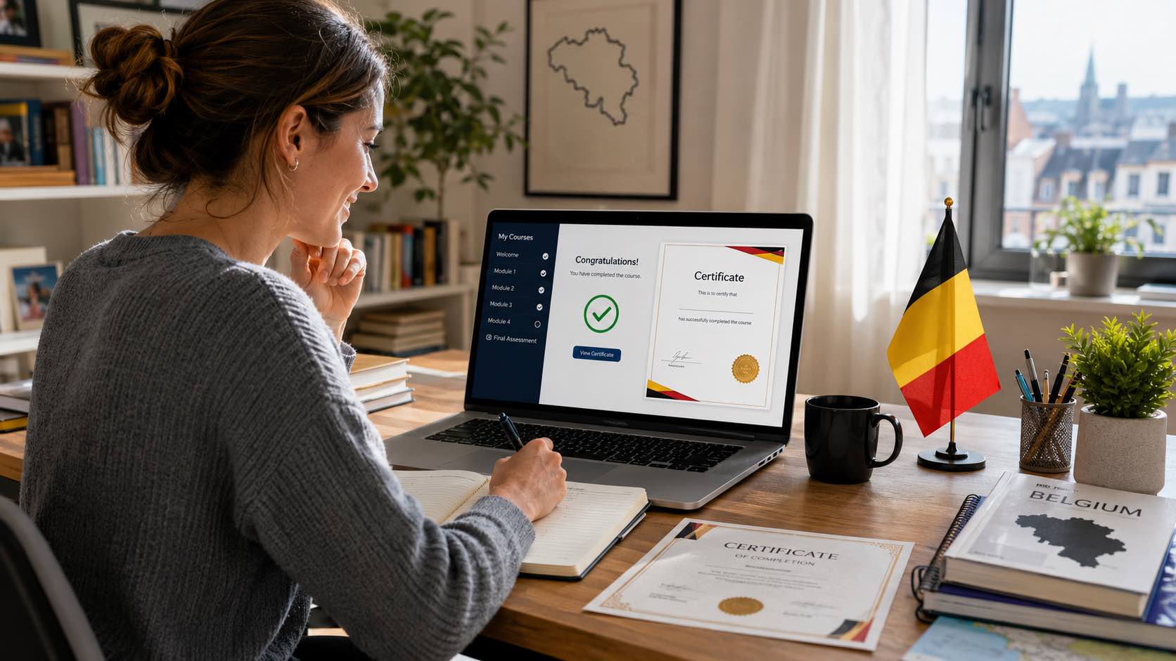 Obtenir un certificat reconnu grâce aux cours en ligne en Belgique
