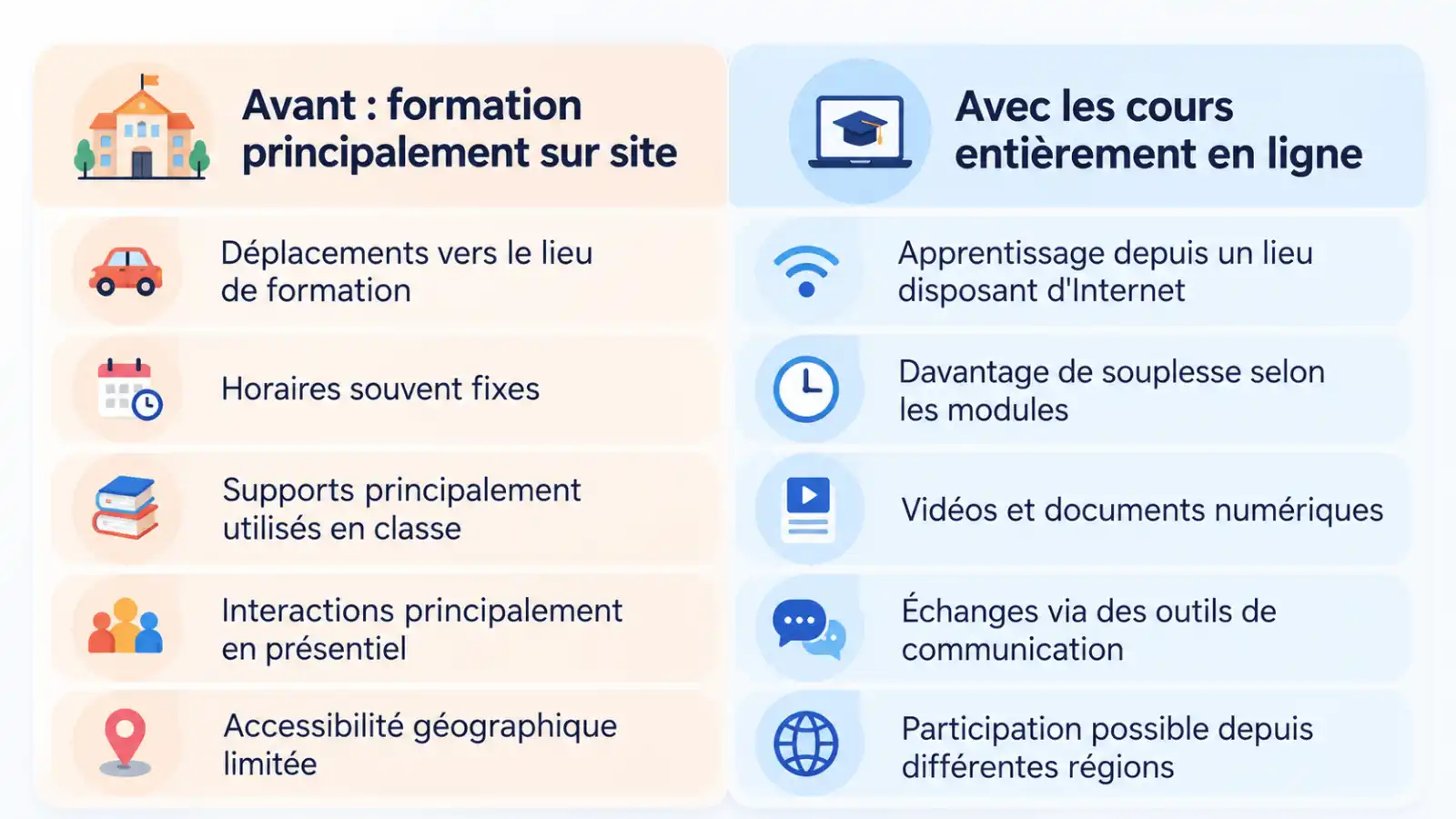 Ce que change concrètement l'enseignement à distance