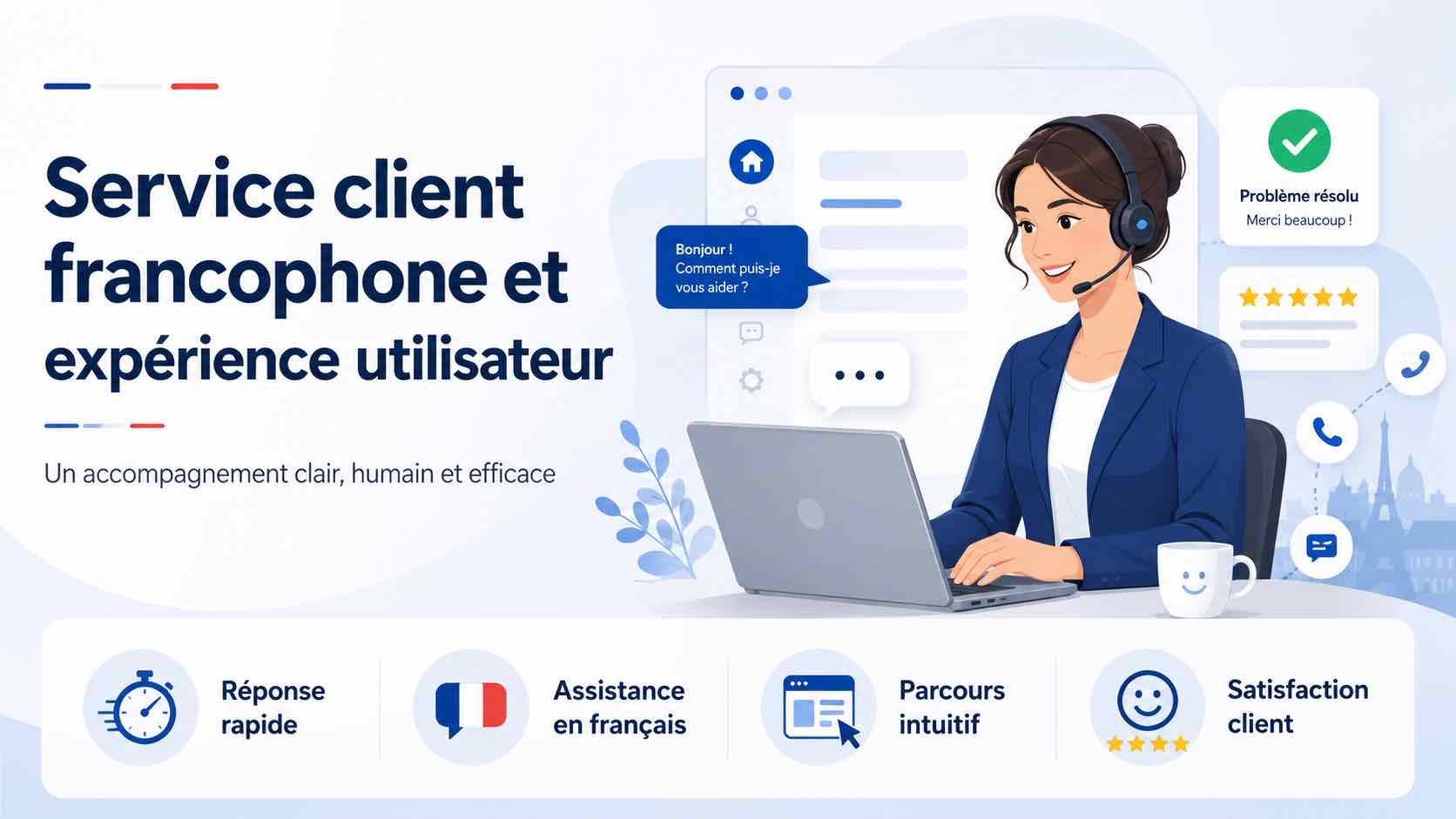 Service client francophone et expérience utilisateur