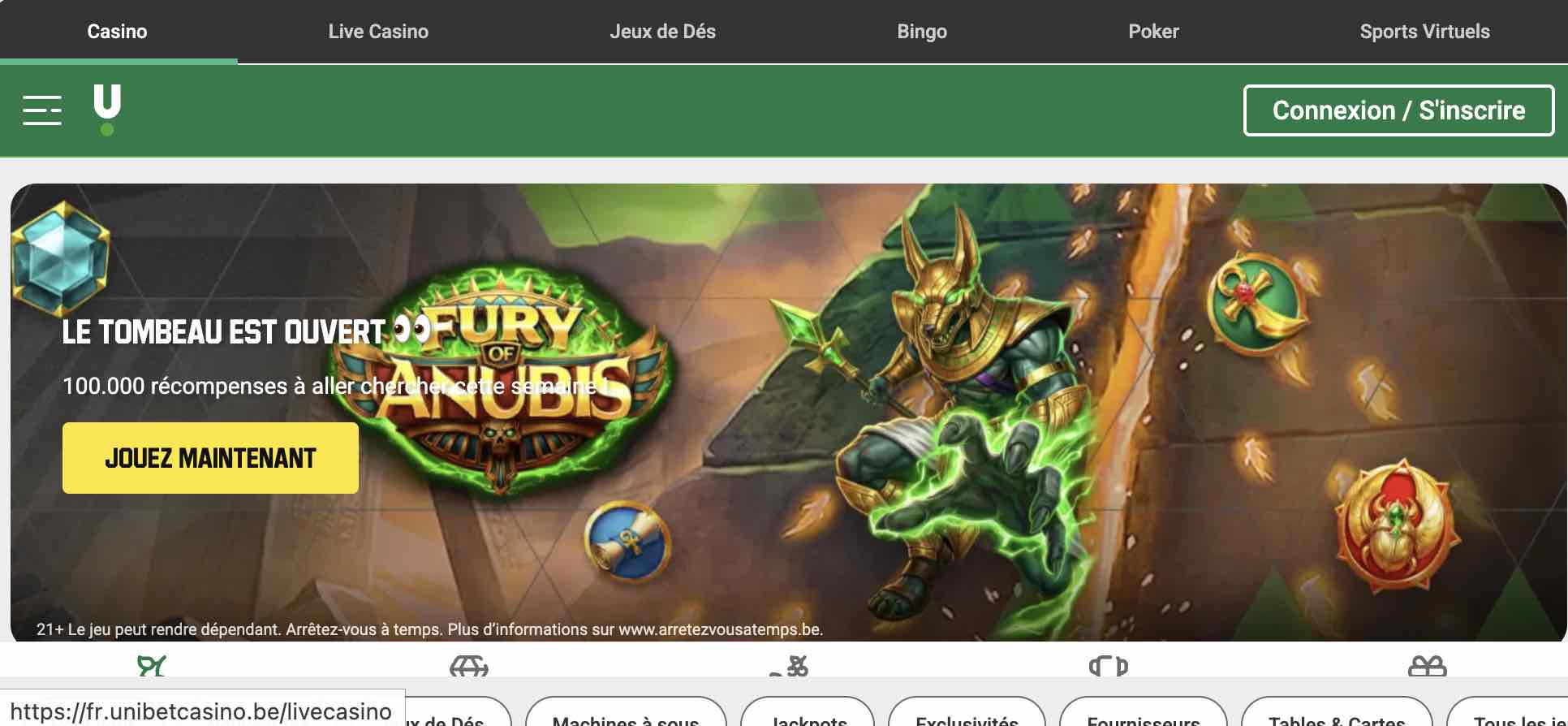 Unibet casino BE